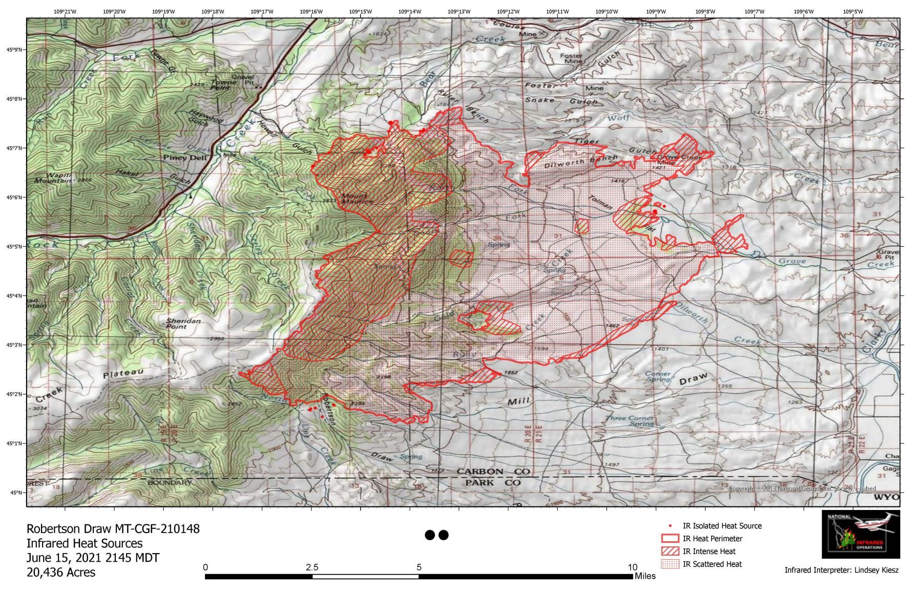 Robertson Draw fire map